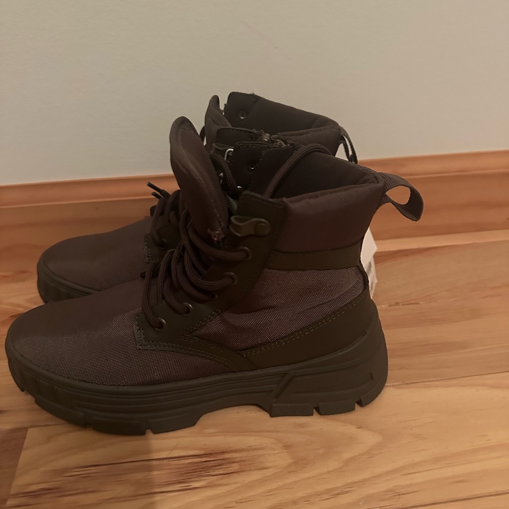 Zara Brown High-Top boots for boys